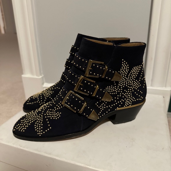 Chloe Susanna Boots Navy Suede size 36 - Picture 3 of 5